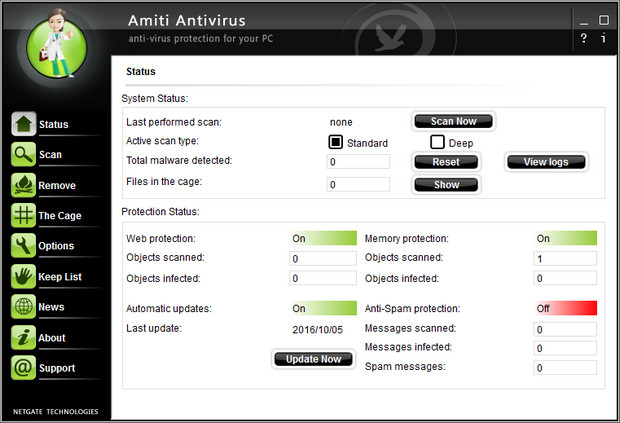 NETGATE Amiti Antivirus 25.0.810 Crack + License Key Free Download